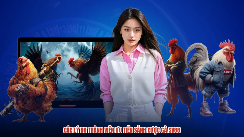Các lý do thành viên ưu tiên sảnh cược gà SV88