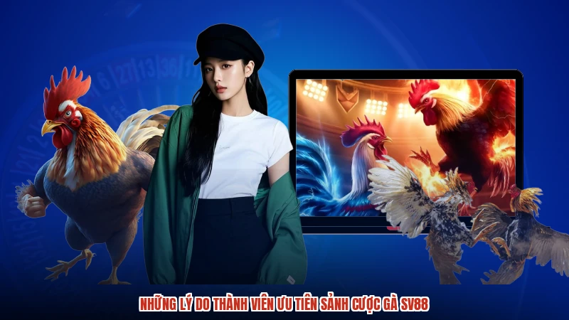 Những lý do thành viên ưu tiên sảnh cược gà SV88